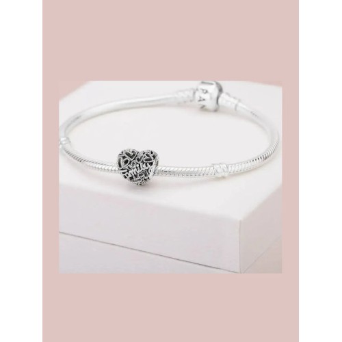 Pandora Moments 798571C00, Σύμβολο/Pendant, Ασήμι, Καρδιά Οικογένεια