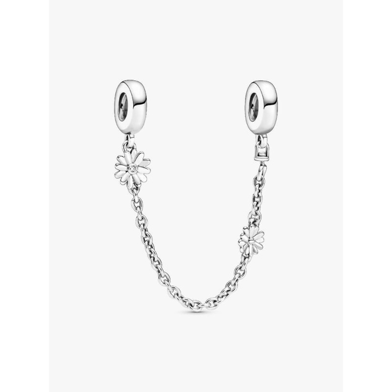 Pandora Moments 798764C01-05, Σύμβολο/Pendant, Ασήμι, Αλυσίδα Ασφαλείας Μαργαρίτες