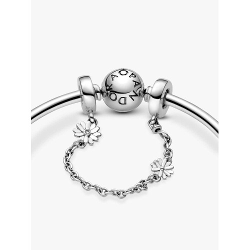 Pandora Moments 798764C01-05, Σύμβολο/Pendant, Ασήμι, Αλυσίδα Ασφαλείας Μαργαρίτες