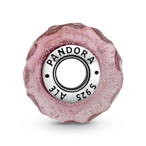 Pandora Moments 798872C00, Σύμβολο/Pendant, Ασήμι, Ροζ Γυαλί Murano