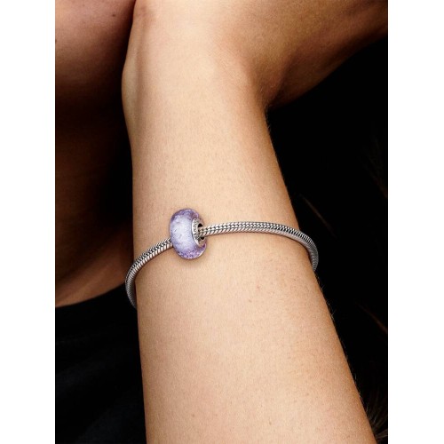 Pandora Moments 798875C00, Σύμβολο/Pendant, Ασήμι, Μωβ Γυαλί Murano