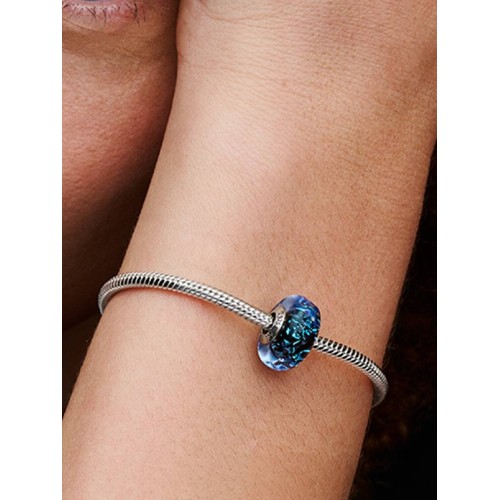 Pandora Moments 798938C00, Σύμβολο/Pendant, Ασήμι, Μπλε Γυαλί Murano