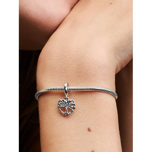 Pandora Moments 799149C00, Σύμβολο/Pendant, Ασήμι, Κρεμαστό Καρδιά Οικογενειακό Δέντρο