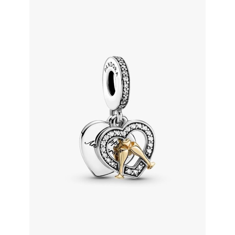 Pandora Moments 799322C01, Σύμβολο/Pendant, Ασήμι, Κρεμαστό Δύο Αποχρώσεων Επέτειος