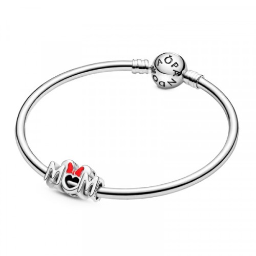 Pandora 799363C01 Disney, Σύμβολο-Pendant, Ασήμι, Minnie Mouse Bow & Mom