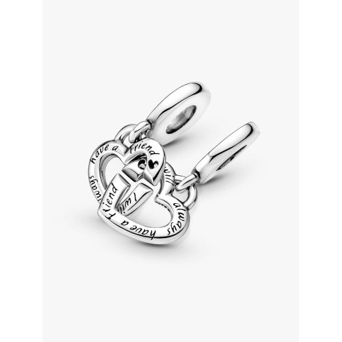 Pandora Moments 799538C01, Σύμβολο/Pendant, Ασήμι, Κρεμαστές Χωριζόμενες Καρδιές Αδελφών
