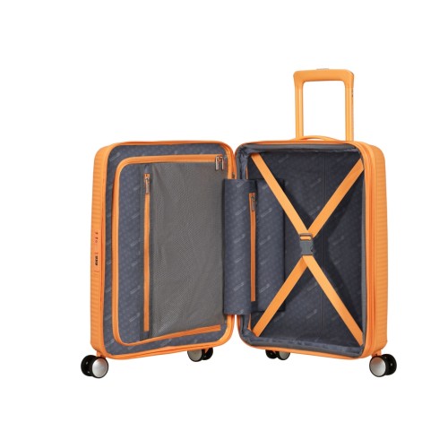 American Tourister 88472-A937 Soundbox Papaya Pop, Βαλίτσα Μικρή/Καμπίνας 55 × 40 × 20cm, Πολυπροπυλένιο, ATAN, Πορτοκαλί