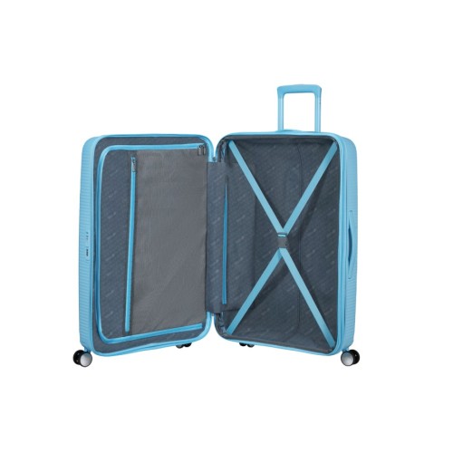 American Tourister 88474-A939 Soundbox  Blueberry Fizz, Βαλίτσα Μεγάλη 77 × 51,5 × 29,5cm, Πολυπροπυλένιο, Μπλε