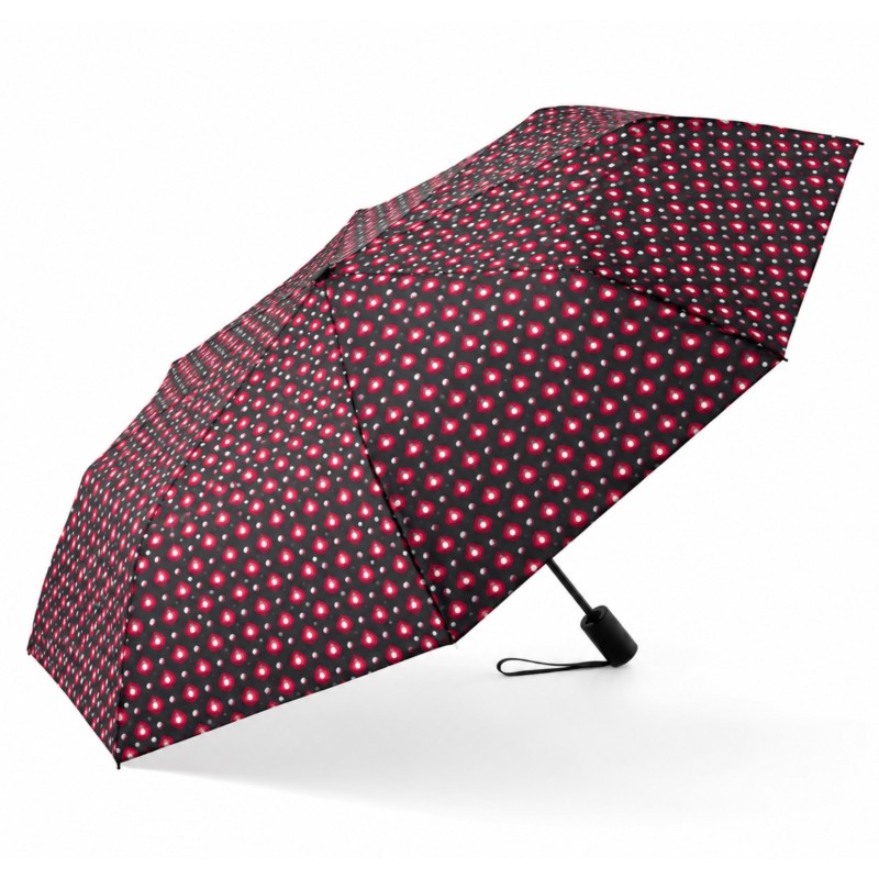 Rain A-972 Elegance, Ομπρέλα Αυτόματη, Αντιανεμική, Εμπριμέ Κόκκινο