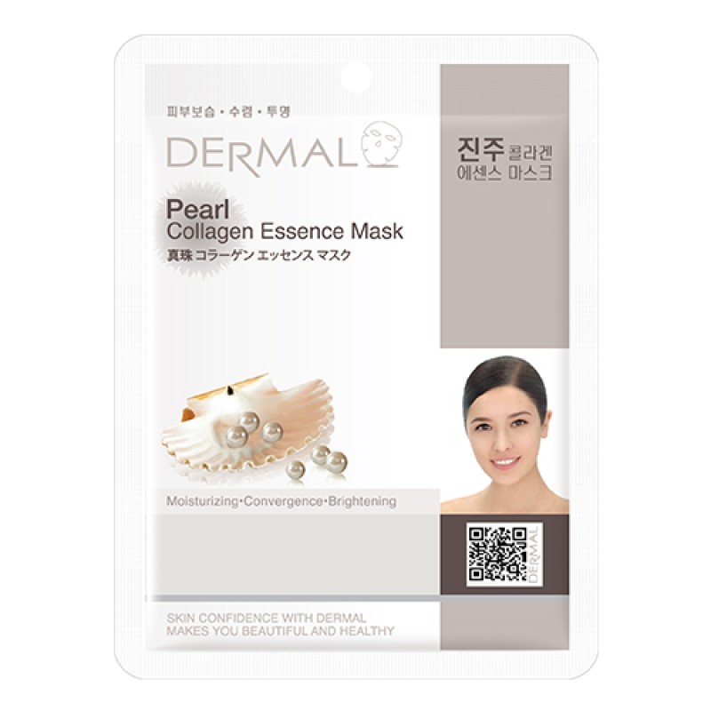 Dermal DM-001 Korean Pearl, Κορεάτικη Μάσκα Προσώπου Λάμψης & Ομοιομορφίας Τόνου