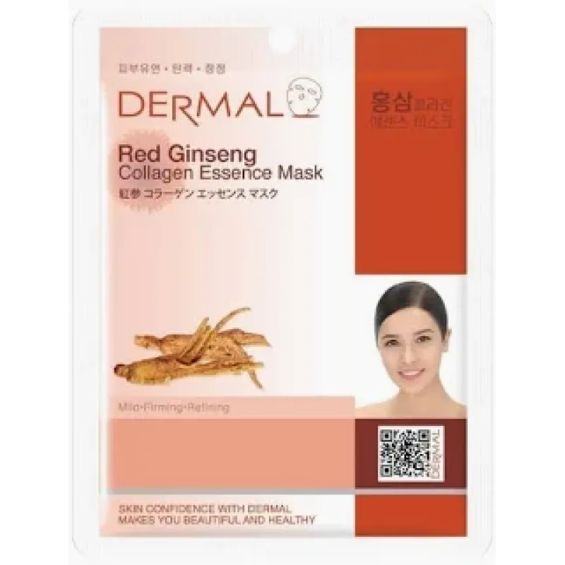 Dermal DM-003 Korean Red Ginseng, Κορεάτικη Μάσκα Προσώπου Αναδόμησης & Σύσφιξης