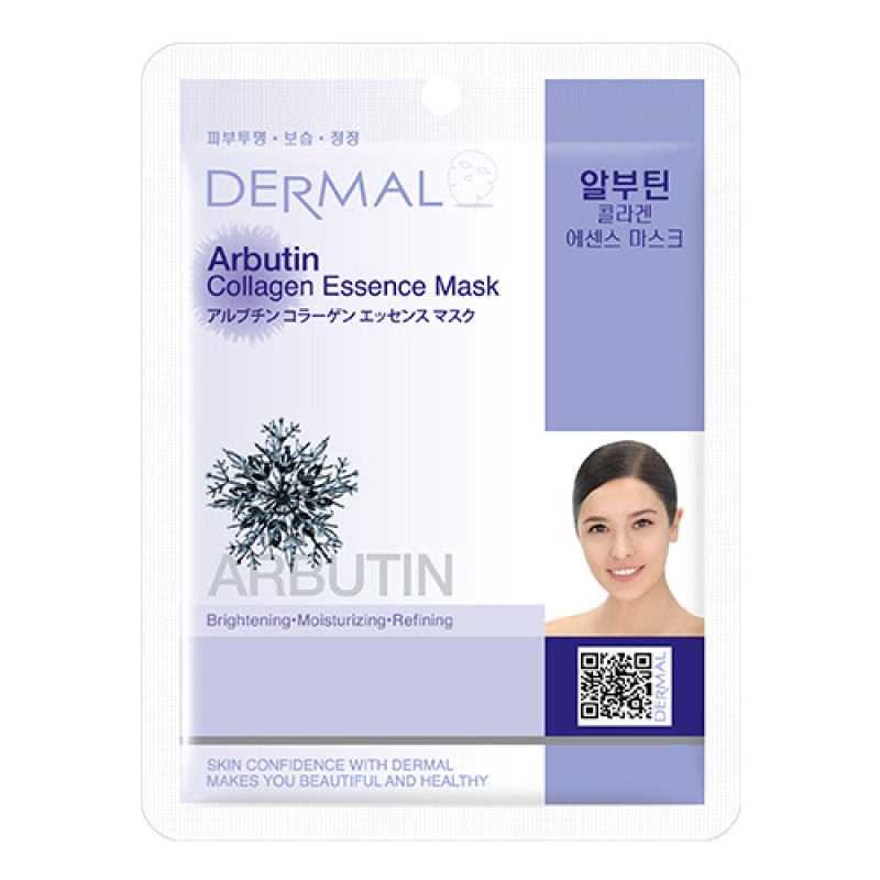 Dermal DM-004 Korean Arbutin, Κορεάτικη Μάσκα Προσώπου Λάμψης & Μείωσης Δυσχρωμιών