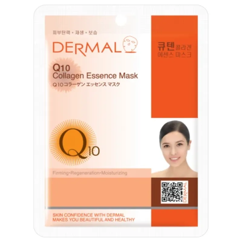 Dermal DM-008 Korean Q10, Κορεάτικη Μάσκα Προσώπου Σύσφιξης & Αναγέννησης