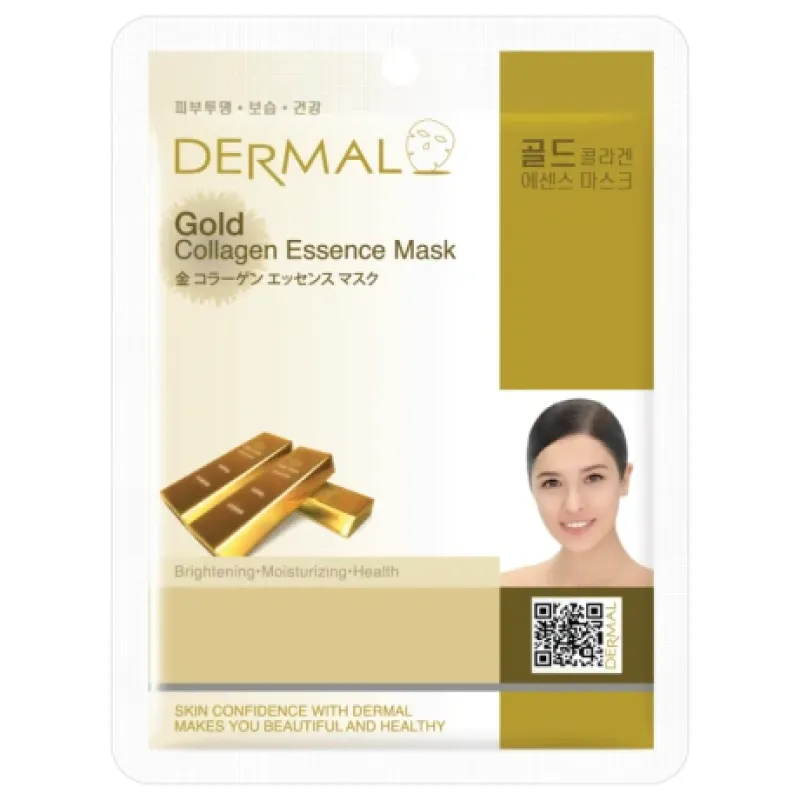Dermal DM-009 Korean Gold, Κορεάτικη Μάσκα Προσώπου Λάμψης & Ενυδάτωσης με Χρυσό