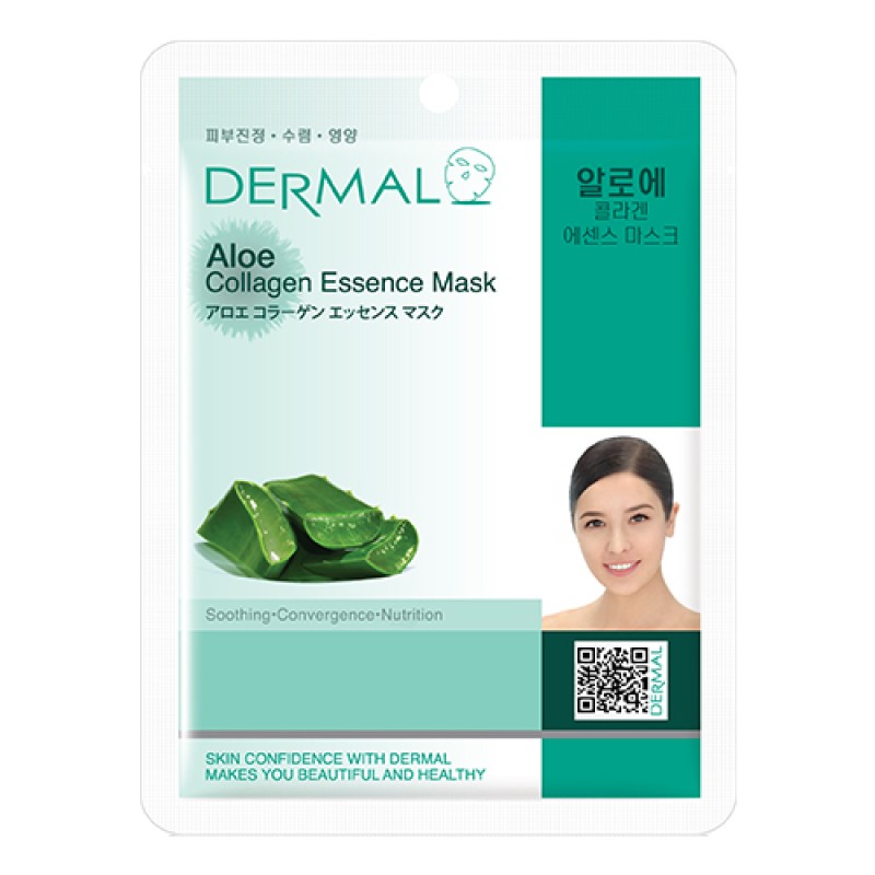Dermal DM-012 Korean Aloe, Κορεάτικη Μάσκα Προσώπου Καταπράυνσης & Ενυδάτωσης