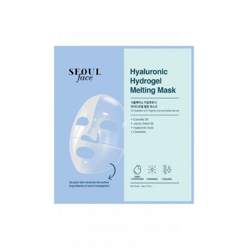 Dermal DM431B Seoul Face Hyaluronic Hydrogel Melting Mask, Κορεάτικη Μάσκα Προσώπου Ενυδάτωσης & Δροσιάς