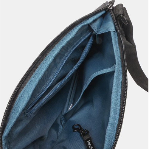 Hedgren HLNO08-176 Lineo Frame, Τσαντάκι Χιαστί, Πολυεστέρας, Ανθρακί