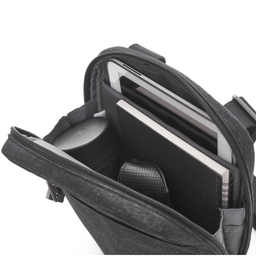 Hedgren HWALK01-444 Walker Blended, Ανδρικό Τσαντάκι Ώμου, Πολυεστέρας, Ανθρακί