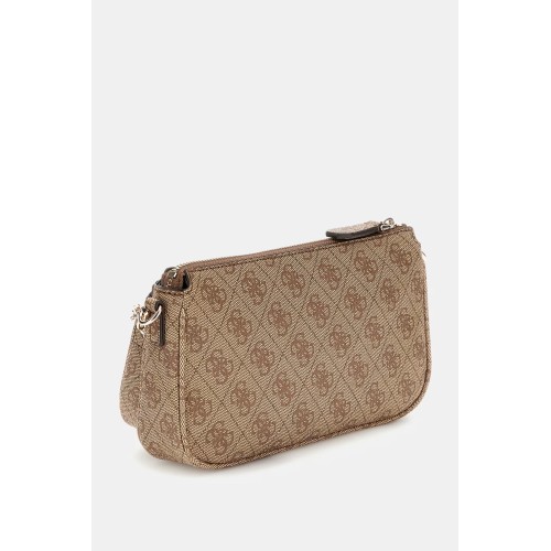 Guess BG787971 Noelle Logo 4G, Τσάντα Γυναικεία Χιαστί/Ώμου, Δερματίνη, Μπεζ