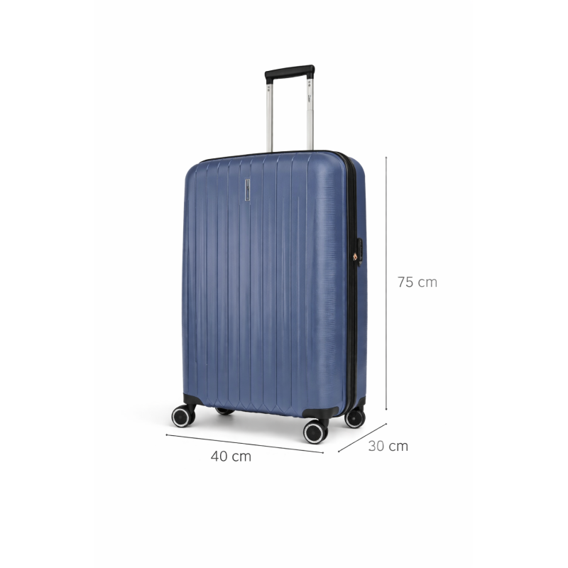 Rain RB80152L, Βαλίτσα Μεγάλη, Πολυπροπυλένιο, Μπλε