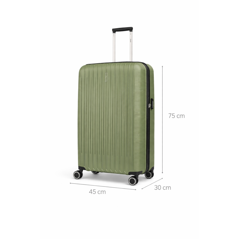 Rain RB80152L, Βαλίτσα Μεγάλη, Πολυπροπυλένιο, Πράσινο