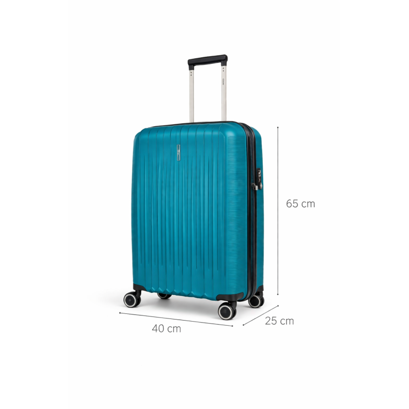 Rain RB80152M , Βαλίτσα Μεσαία, Πολυπροπυλένιο, Πετρόλ