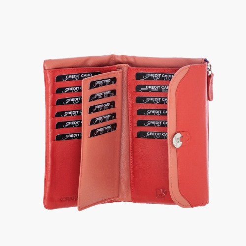 Bartuggi 521-2132, Γυναικείο Πορτοφόλι, TE, Δερμάτινο, Κόκκινο