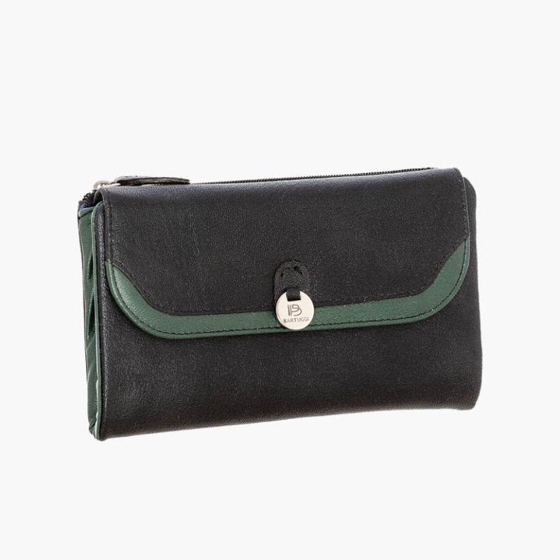 Bartuggi 521-2132, Γυναικείο Πορτοφόλι, Δερμάτινο, Μαύρο