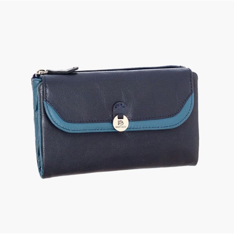 Bartuggi 521-2132, Γυναικείο Πορτοφόλι, Δερμάτινο, Μπλε