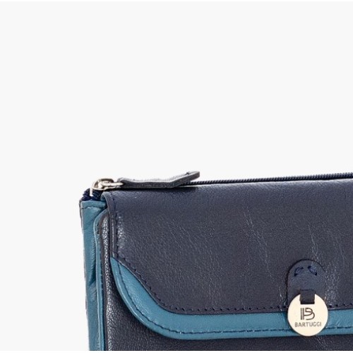 Bartuggi 521-2132, Γυναικείο Πορτοφόλι, Δερμάτινο, Μπλε