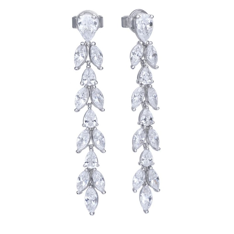 EARRINGS DIAMONFIRE WOMEN 6220211082 (3CM )