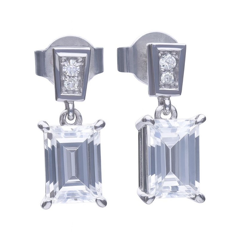 EARRINGS DIAMONFIRE WOMEN 6220601082 (3CM )
