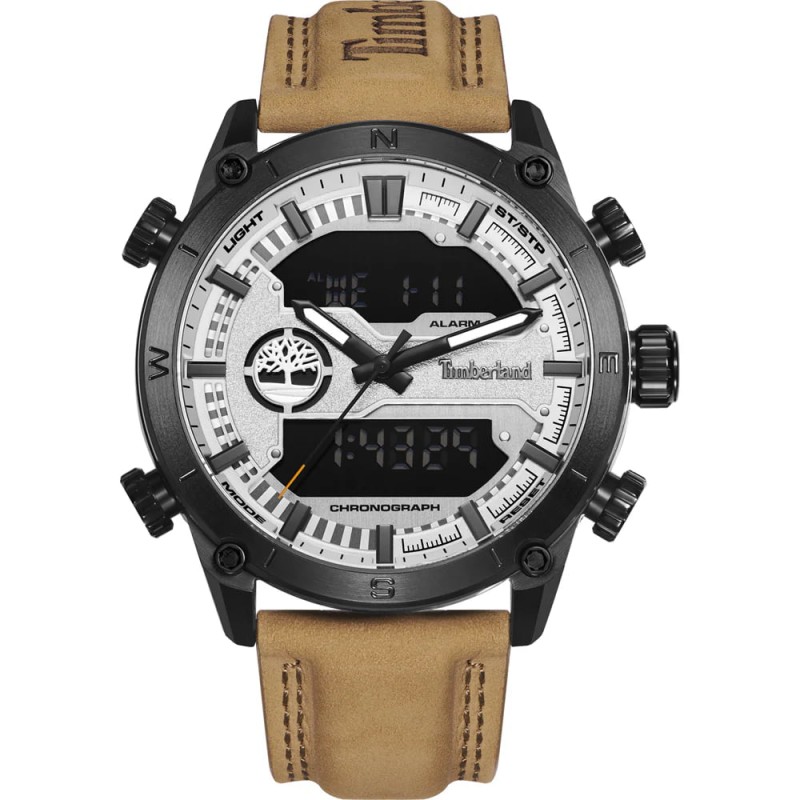 WATCH TIMBERLAND MAN TDWGP2201903 (BUCKSPORT 46MM GRAY DIAL BROWN LEATHER)