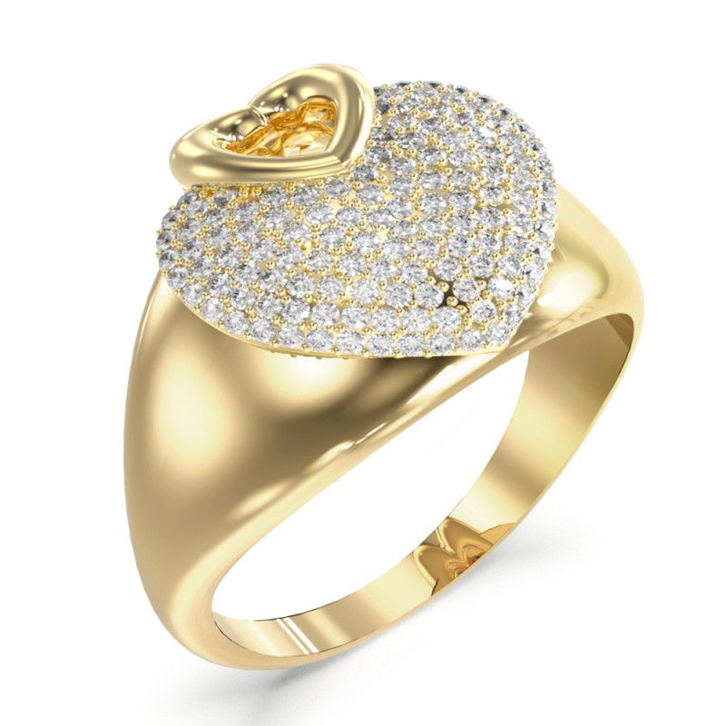 RING GUESS WOMEN JUBR05215JWYG (52 )